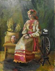 <p>&nbsp;Участник<br />
Пшеничниченко А.И.<br />
ГБУДО г.Москвы "Детская школа искусств имени Д.С.Бортнянского"<br />
"За прялкой"<br />
х/м<br />
90х70</p>