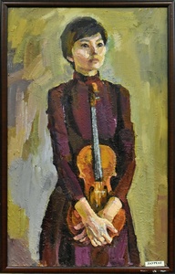 <p>&nbsp;Лауреат<br />
Ковина Л.Н.<br />
ГБУДО г.Москвы "Московская городская объединенная детская школа искусств "Кусково"<br />
СП ДШИ имени Н.А.Римского-Корсакова"<br />
"Жанна и скрипка"<br />
х/м<br />
50х80</p>